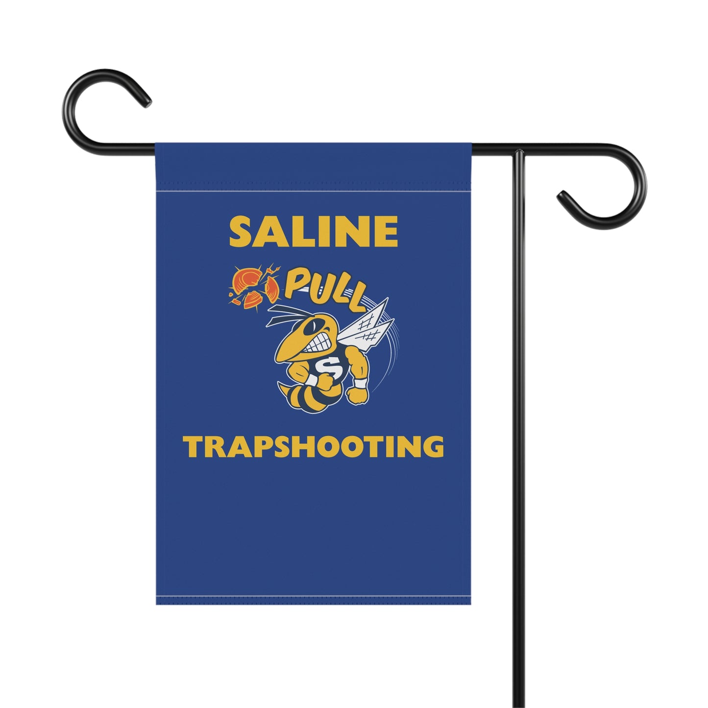 Trap Shooting Garden Banner - Saline Pull Design, Outdoor Decor for Sports Enthusiasts