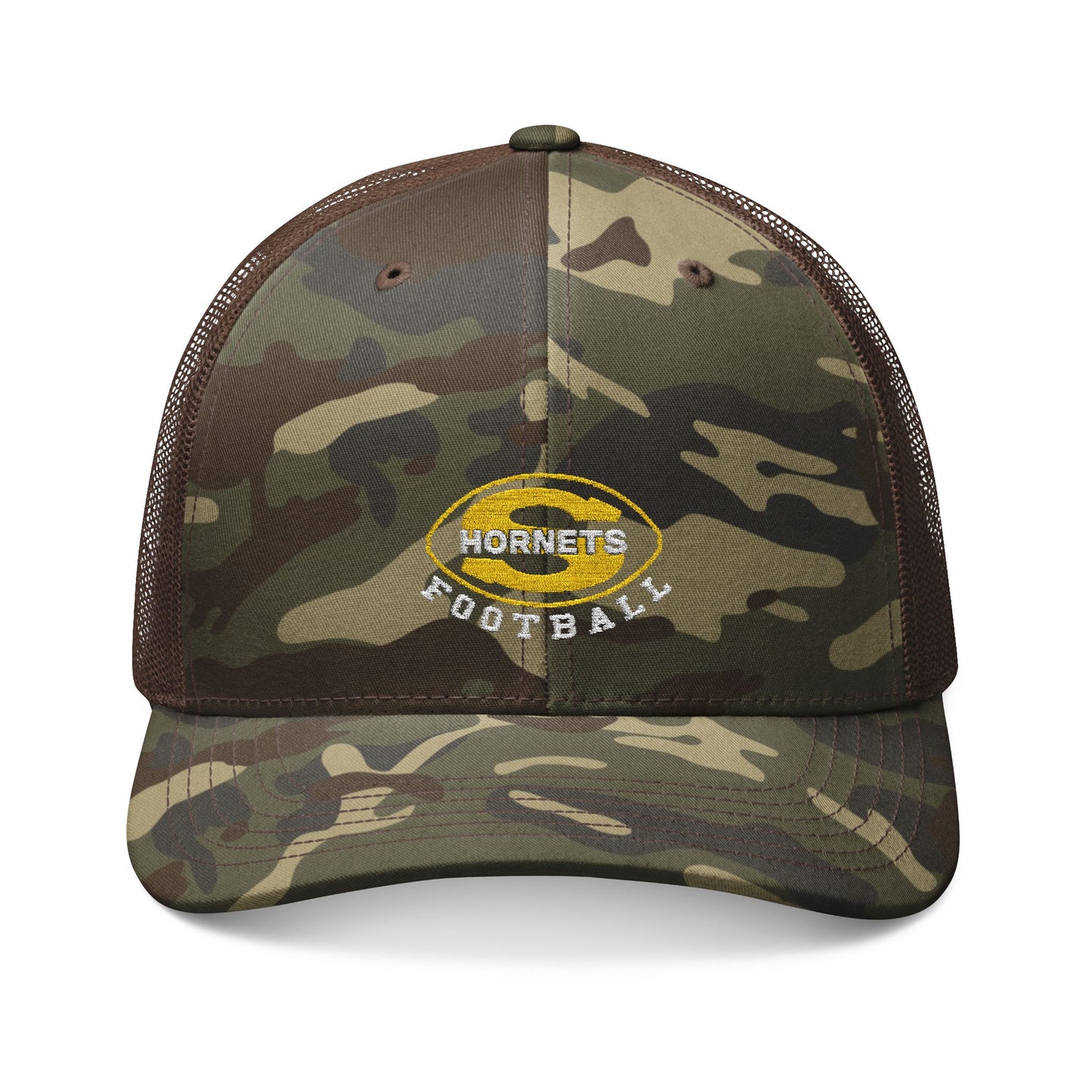 Embroidered Camo Trucker Hat