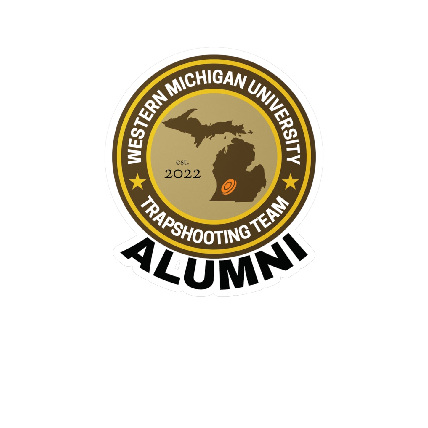 Western Michigan Trapshooting Team Alumni Kiss-Cut Vinyl Decals