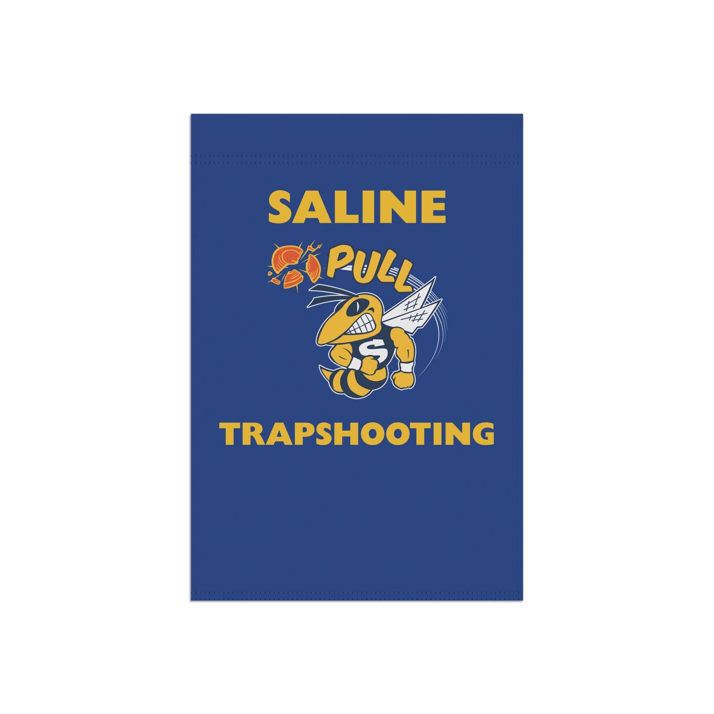 Trap Shooting Garden Banner - Saline Pull Design, Outdoor Decor for Sports Enthusiasts