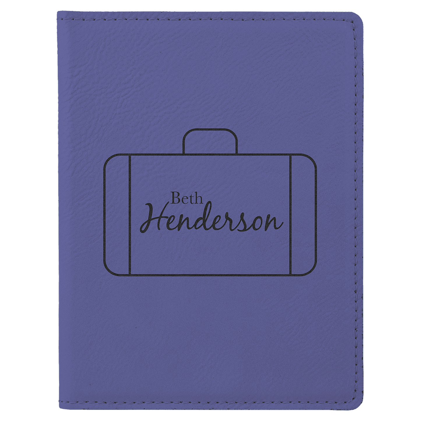 4 1/4" x 5 1/2" Laserable Leatherette Passport Holder