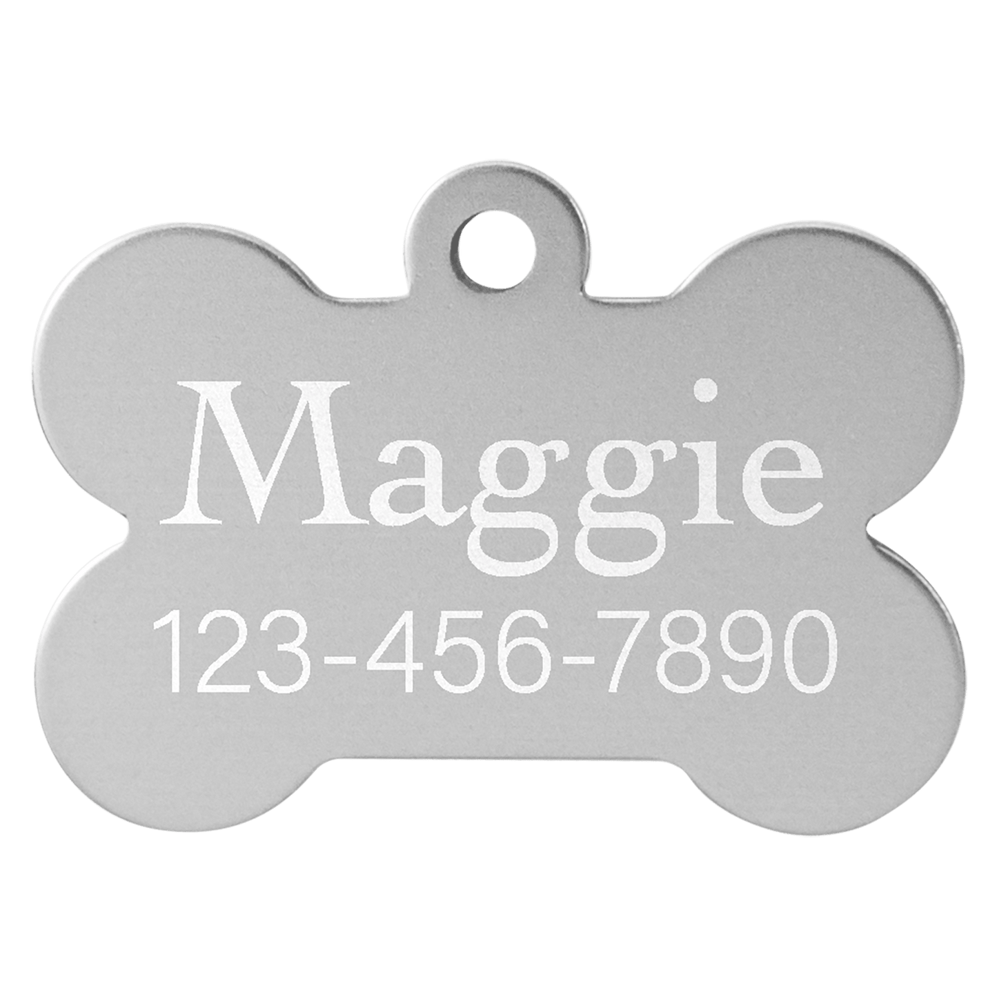 1 1/4" x 3/4" Laserable Anodized Aluminum Bone Pet Tag