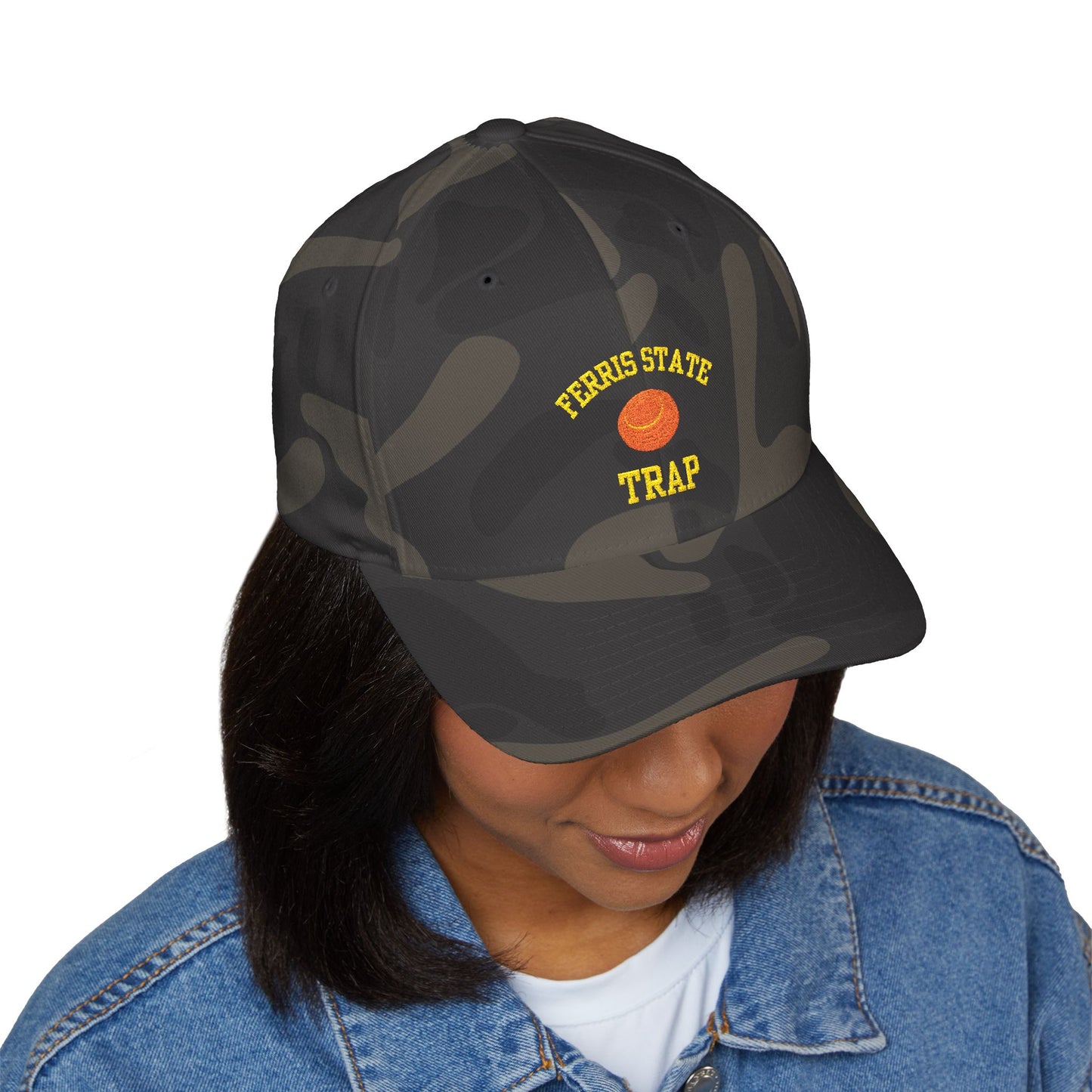 Ferris State Trap embroidered camo hat