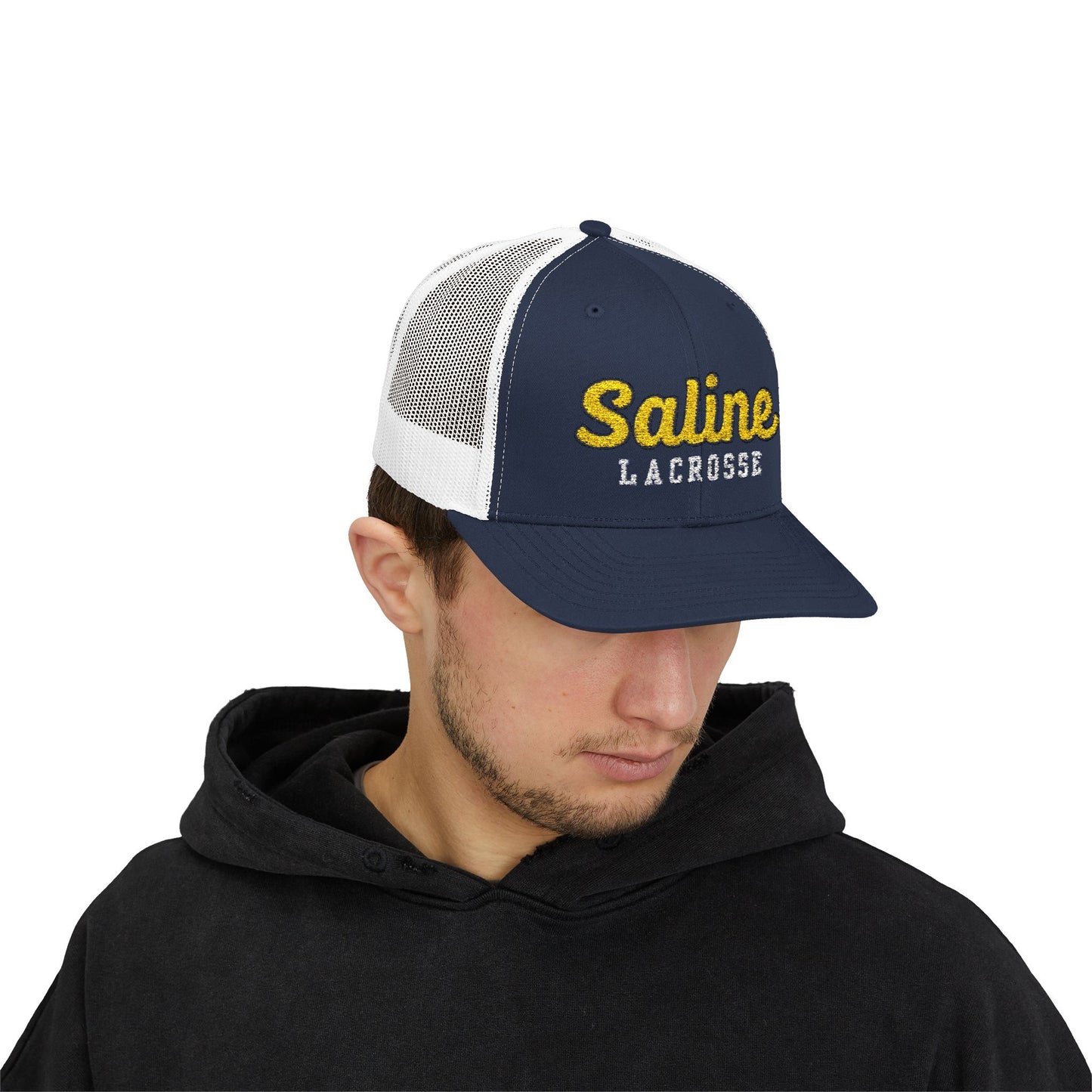 Saline Lacrosse Embroidered Snapback Trucker Cap