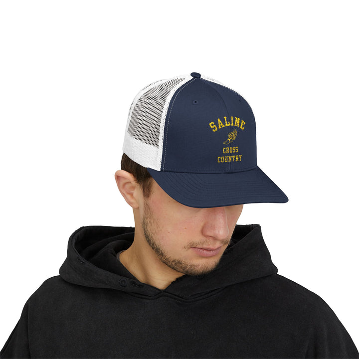 Saline CC Retro Embroidered Trucker Hat