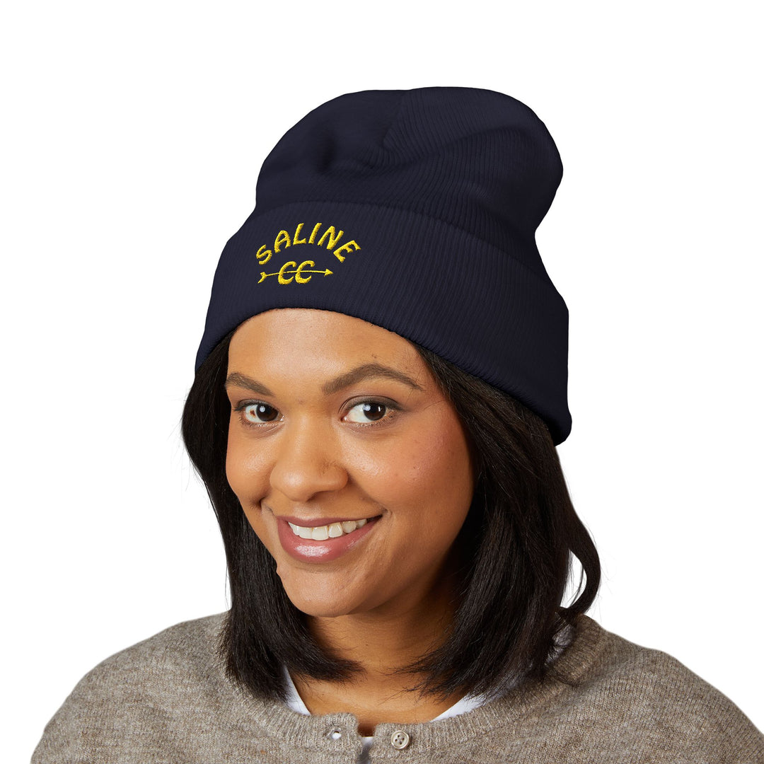 Saline CC Embroidered Cuffed Beanie