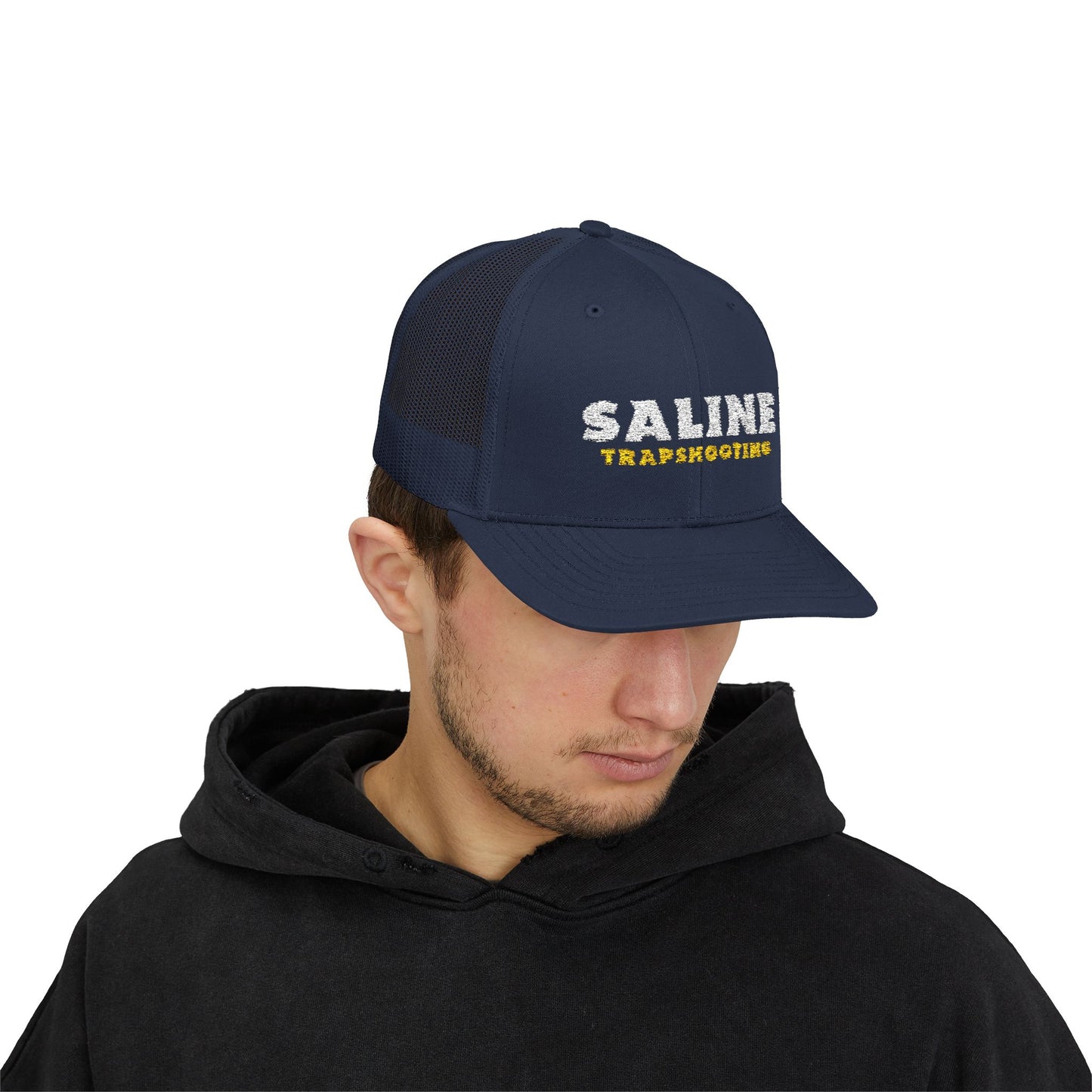 Saline Trapshooting Snapback trucker hat
