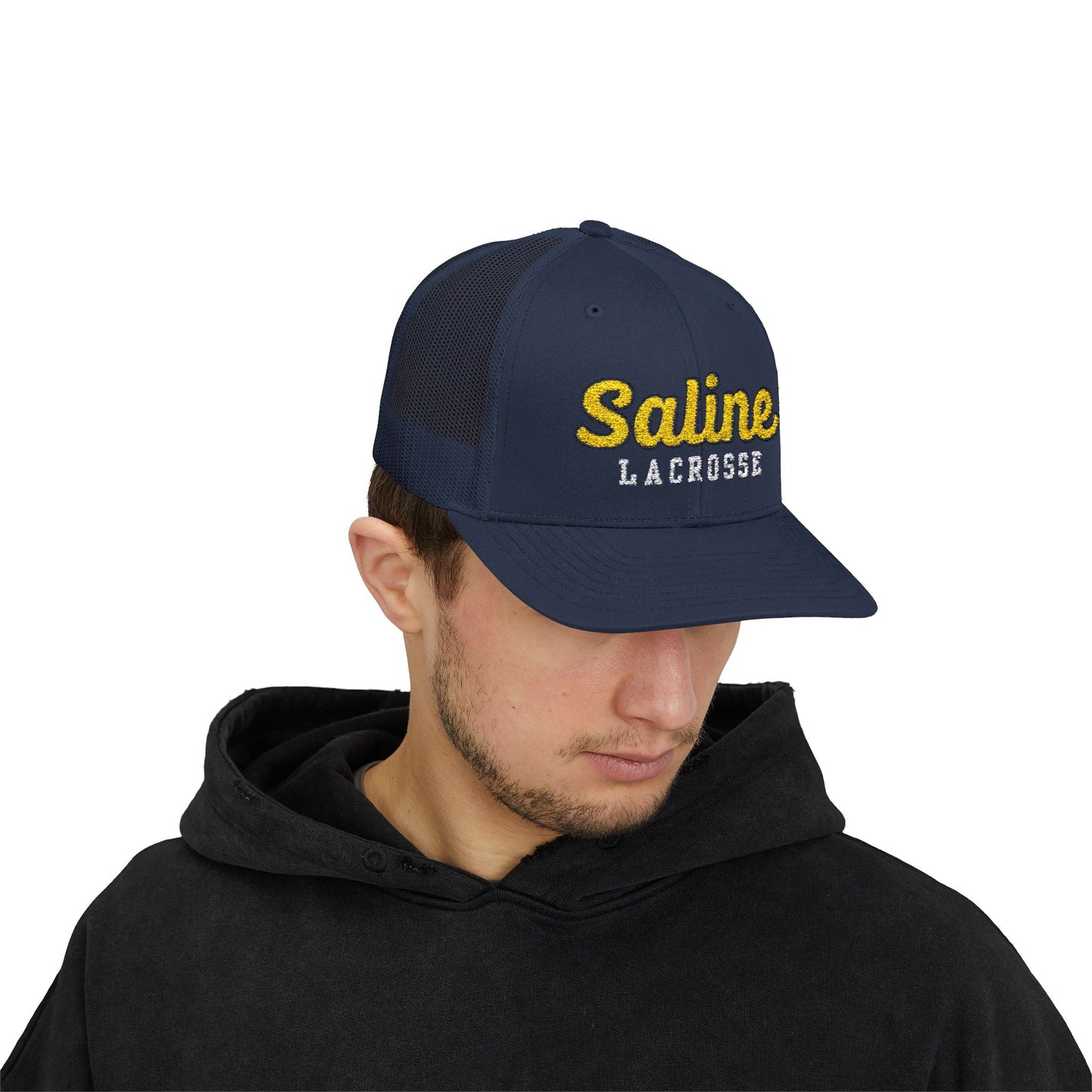 Saline Lacrosse Embroidered Snapback Trucker Cap