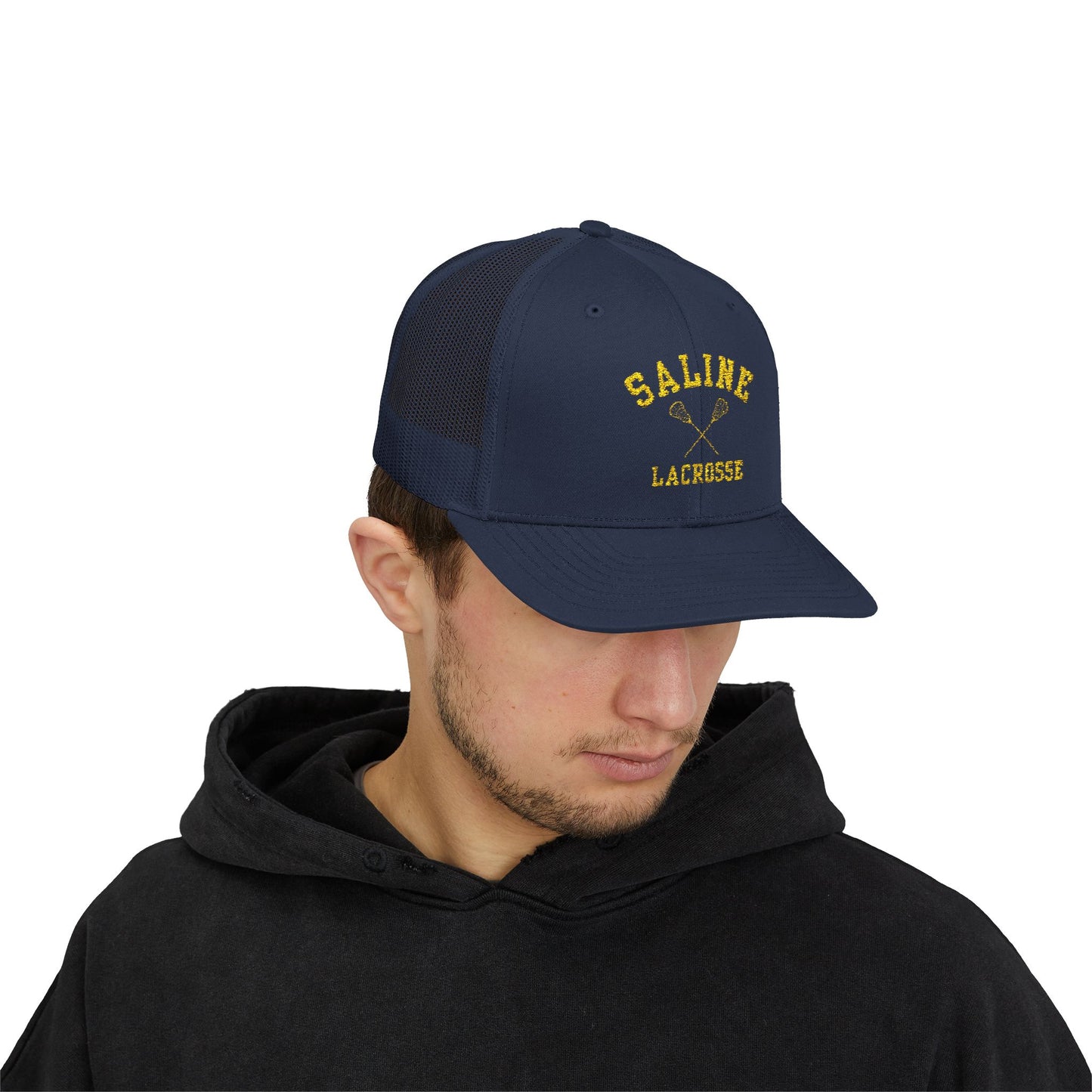 Saline Lacrosse Embroidered Trucker Cap