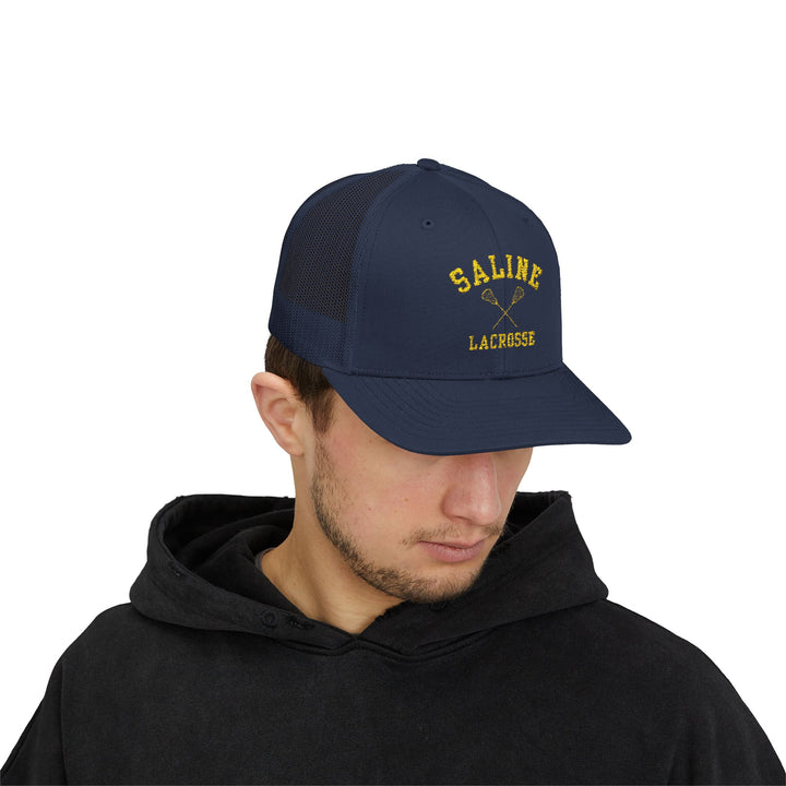 Saline Lacrosse Embroidered Trucker Cap