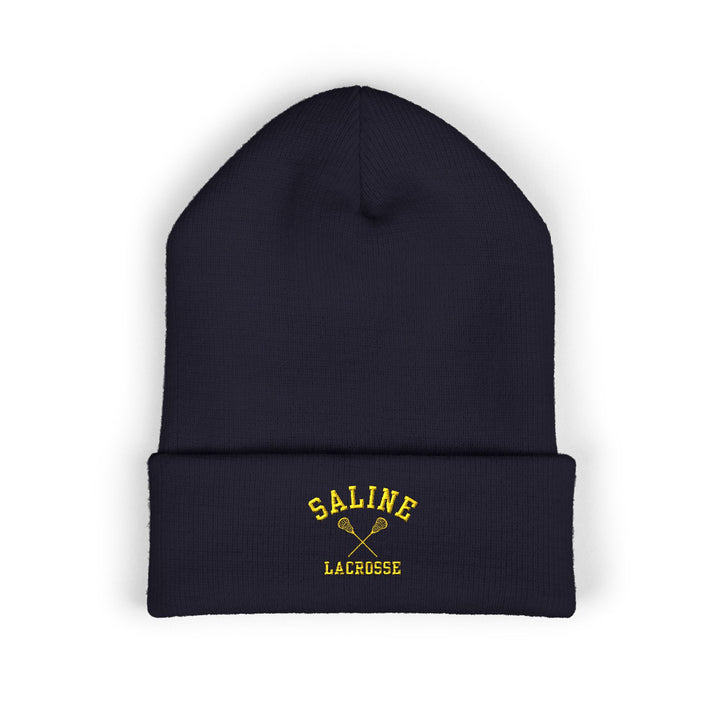 Saline Lacrosse Embroidered Cuffed Beanie
