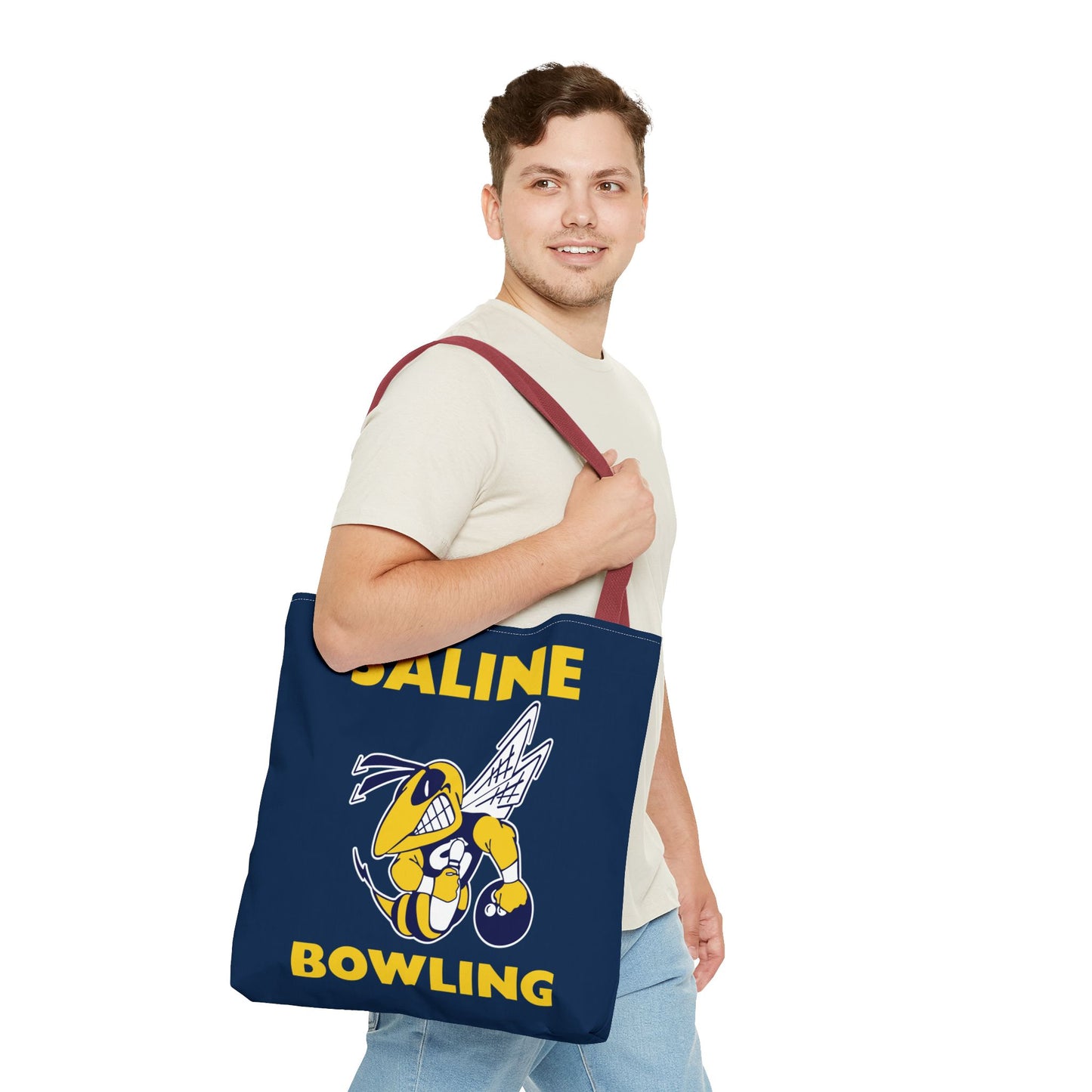 Saline Bowling Tote Bag - Sporty and Stylish Carry-All for Bowling Enthusiasts