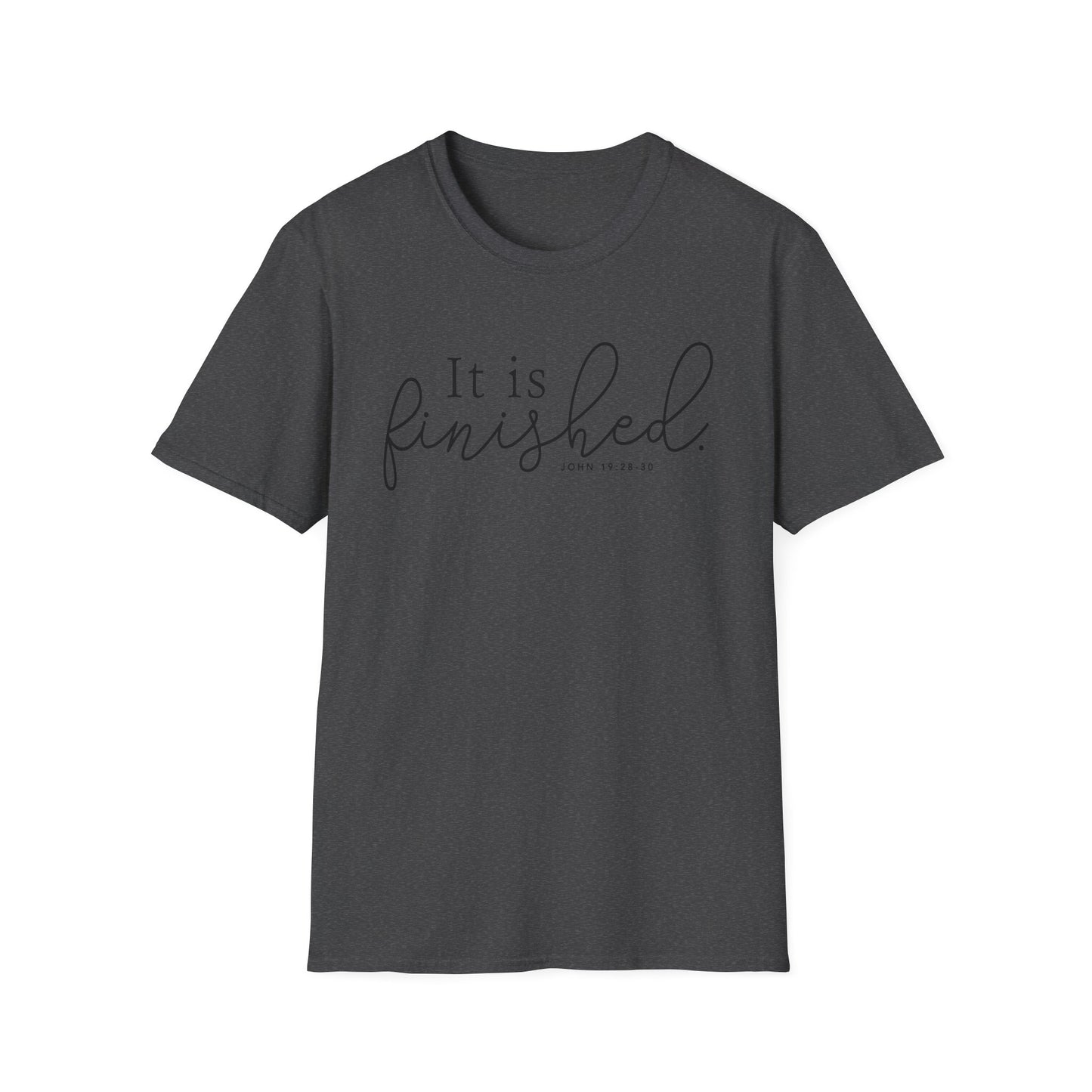 Inspirational Unisex Softstyle T-Shirt - "It is Finished" - Perfect for Faith-Based Gifts