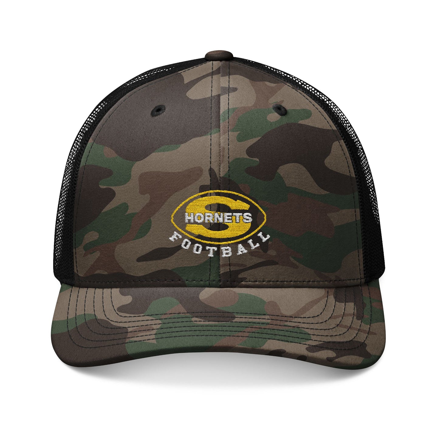 Embroidered Camo Trucker Hat
