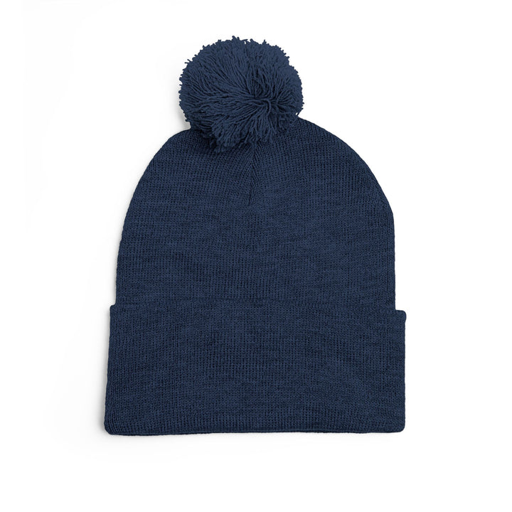 Saline CC Embroidered Pom-Pom Beanie