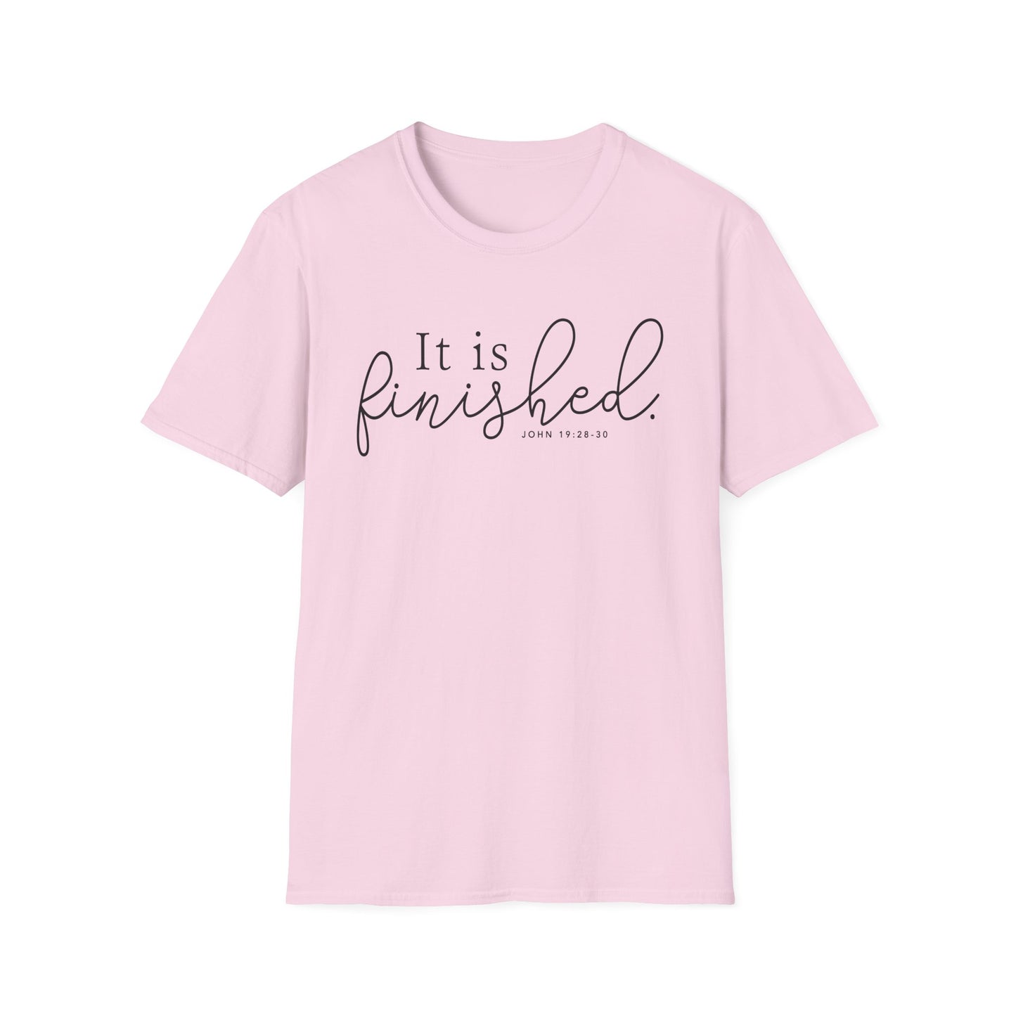 Inspirational Unisex Softstyle T-Shirt - "It is Finished" - Perfect for Faith-Based Gifts