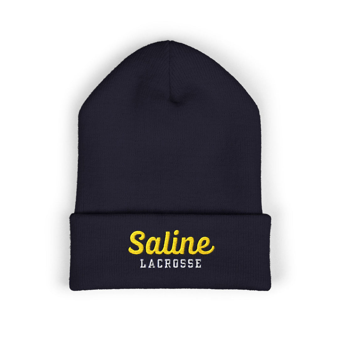 Saline Lacrosse Embroidered Cuffed Beanie