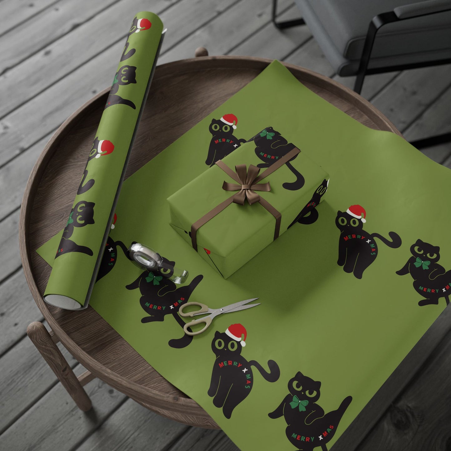 Whimsical Holiday Wrapping Paper Roll