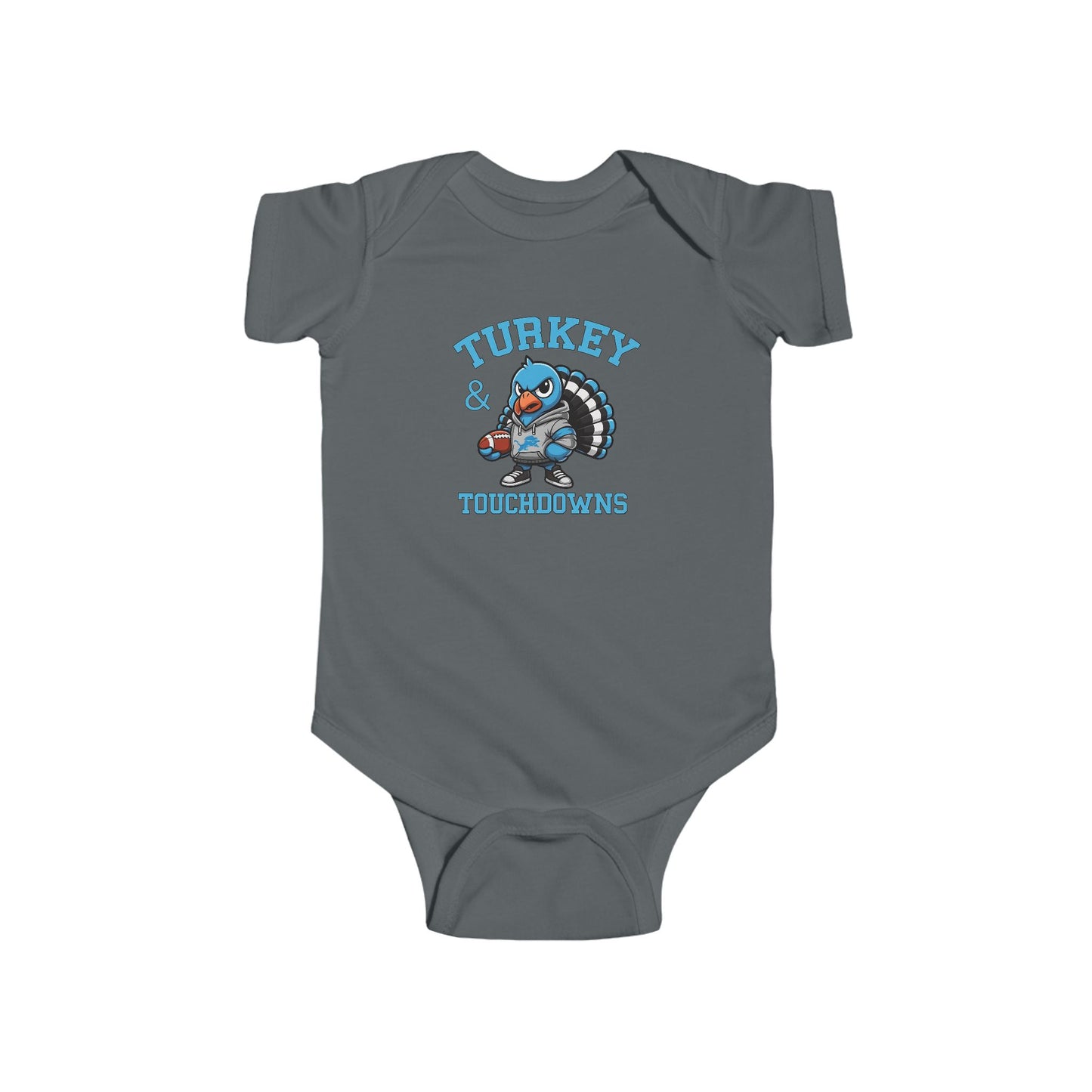Turkey & Touchdowns Football Baby Onesie