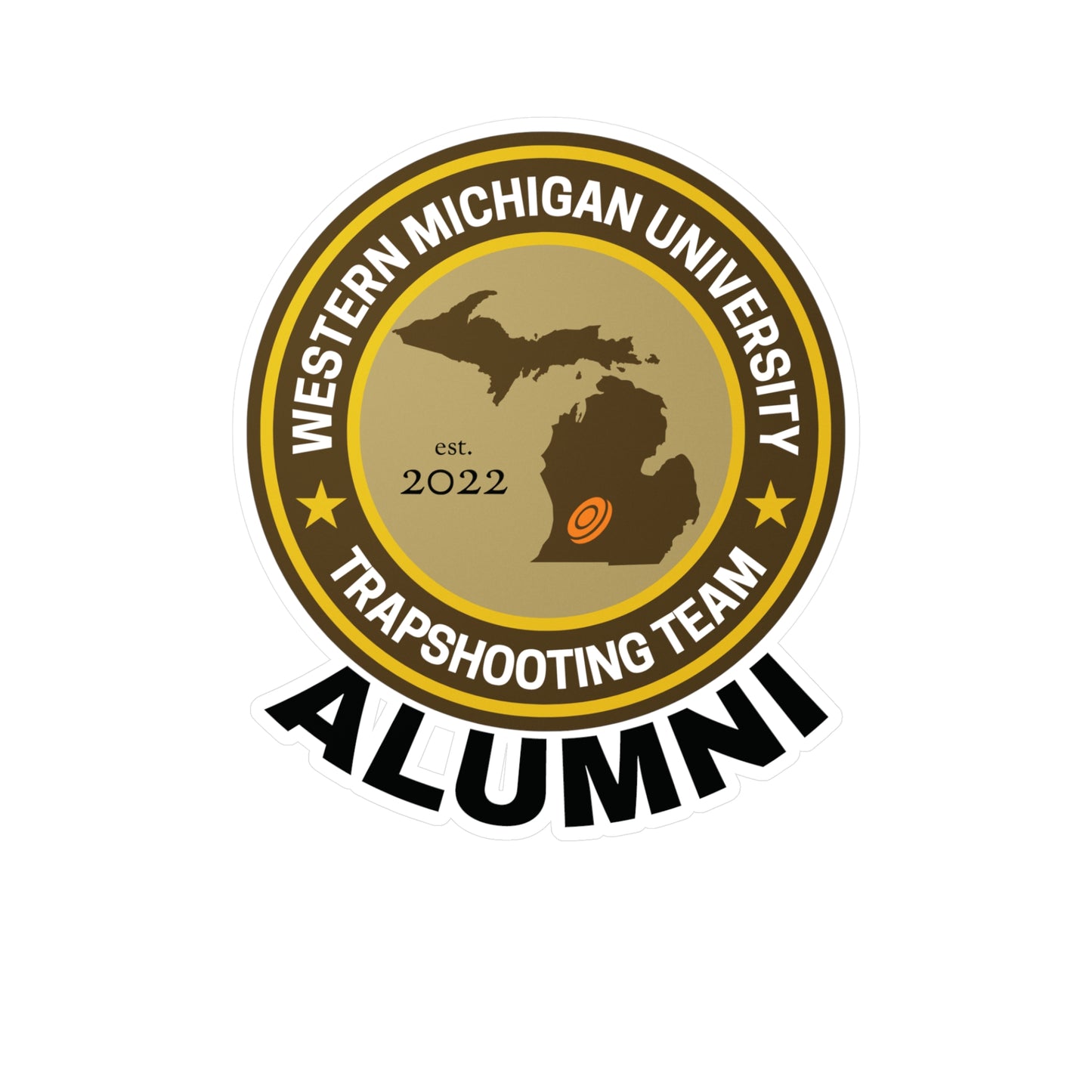 Western Michigan Trapshooting Team Alumni Kiss-Cut Vinyl Decals