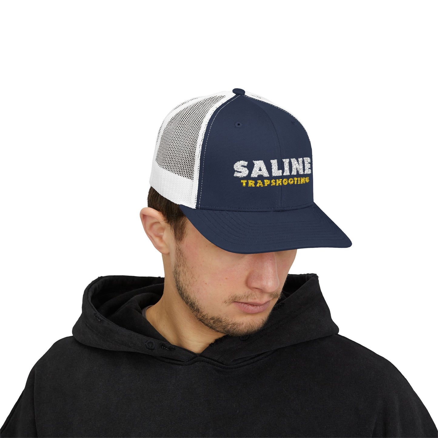 Saline Trapshooting Snapback trucker hat