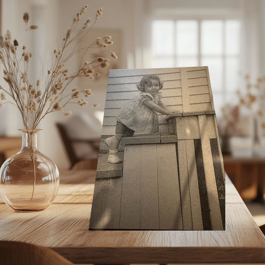 5x7 Custom Engraved Photo on Anodized Aluminum.