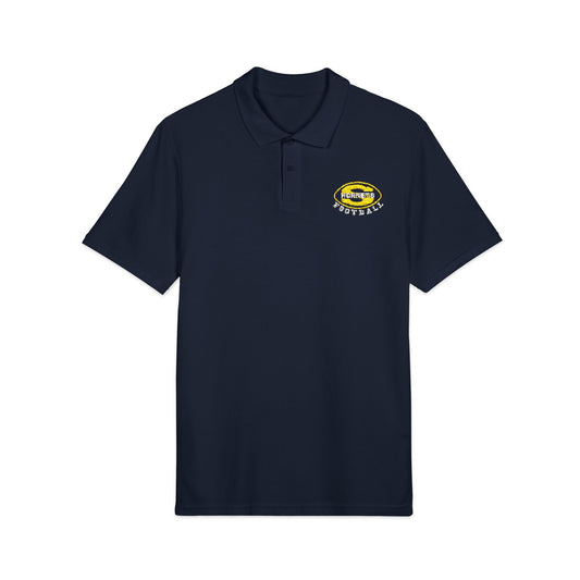 Saline Football Embroidered Unisex Pique Polo Shirt