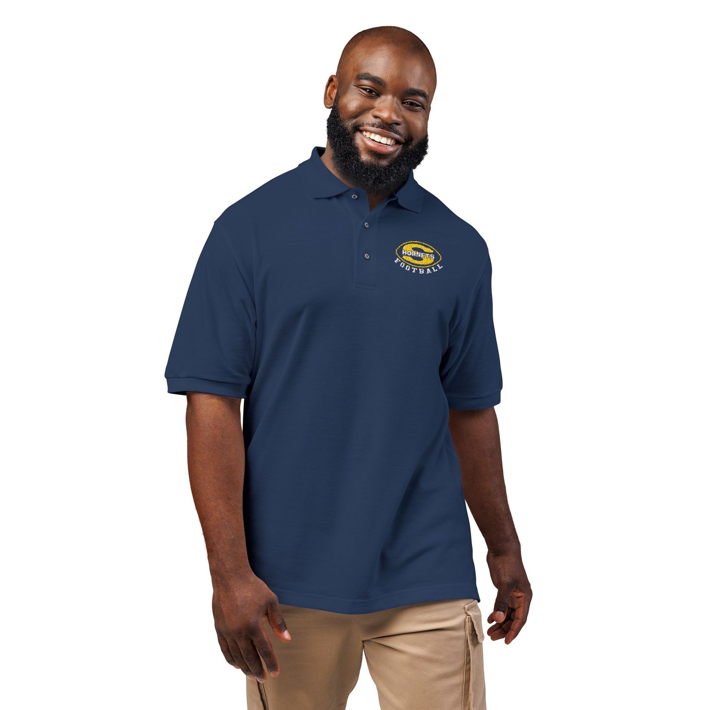 Saline Football Embroidered Unisex Polo Shirt
