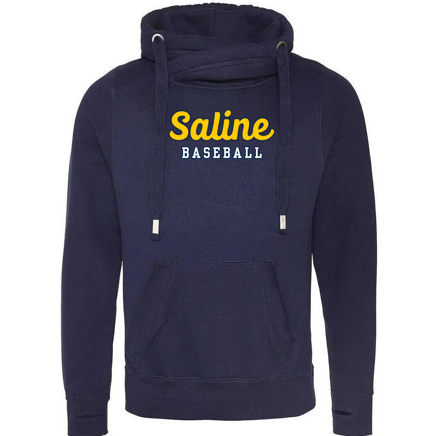 Saline Baseball Cowl Neck Hooded Sweatshirt