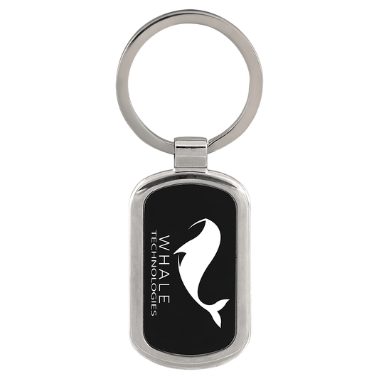 1 1/8" x 1 7/8" Laserable Rectangle Keychain