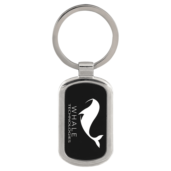 1 1/8" x 1 7/8" Laserable Rectangle Keychain