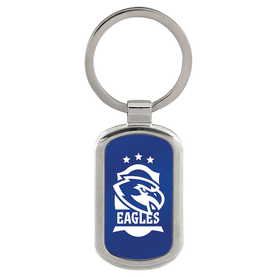 1 1/8" x 1 7/8" Laserable Rectangle Keychain