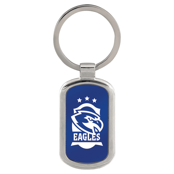 1 1/8" x 1 7/8" Laserable Rectangle Keychain