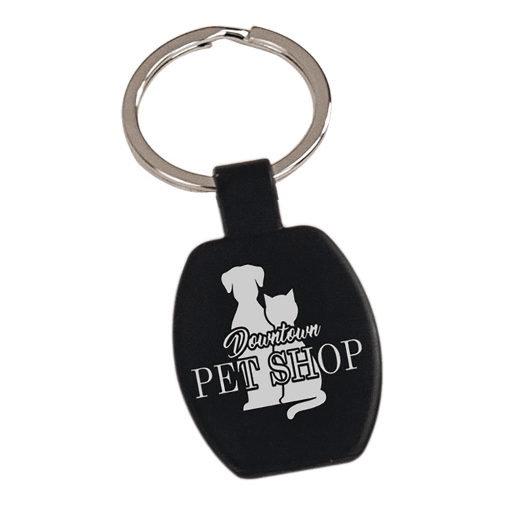 1 5/8" Laserable Rectangle Keychain