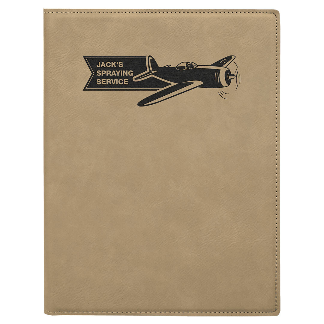 7" x 9" Laserable Leatherette Small Portfolio with Notepad