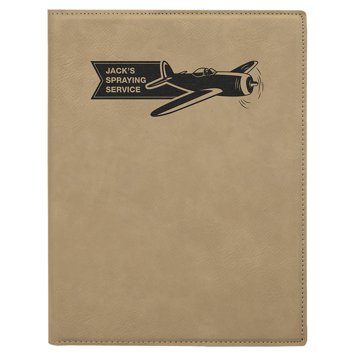 7" x 9" Laserable Leatherette Small Portfolio with Notepad