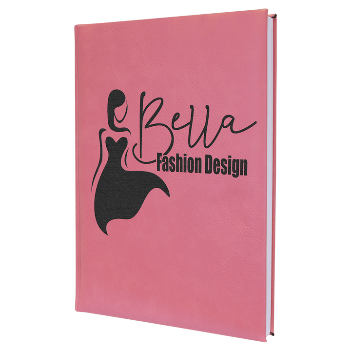 7" x 9 3/4" Laserable Leatherette Sketch Book with Unlined Notepad