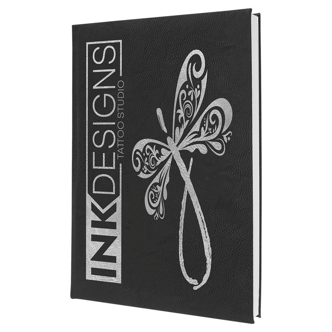 7" x 9 3/4" Laserable Leatherette Sketch Book with Unlined Notepad