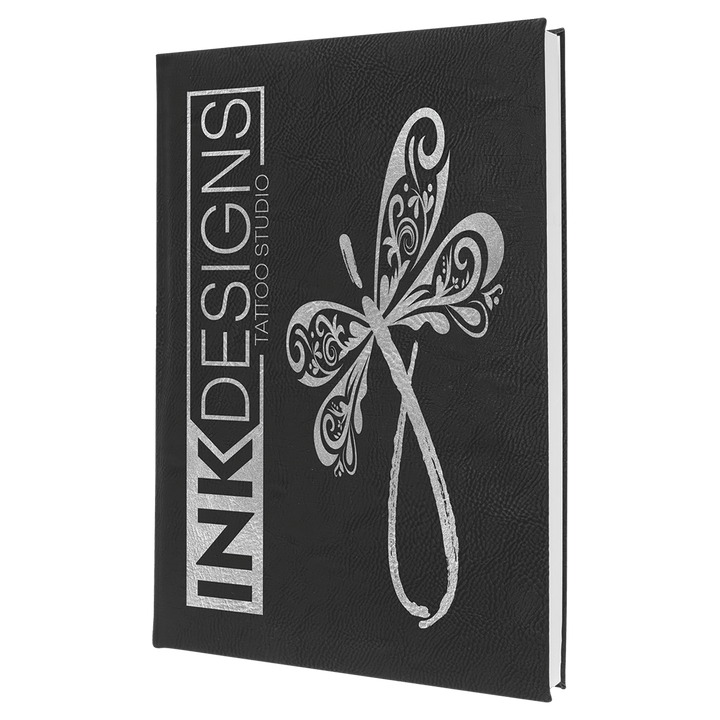 7" x 9 3/4" Laserable Leatherette Sketch Book with Unlined Notepad
