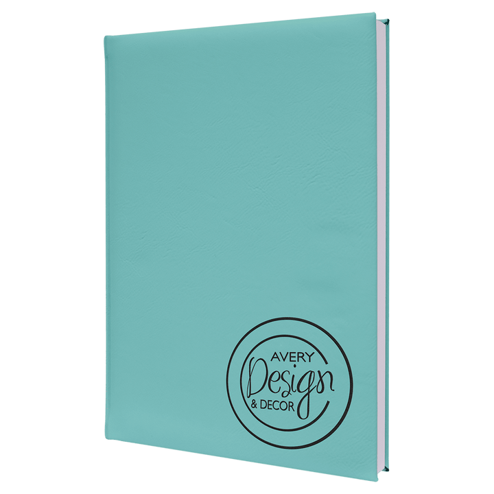 7" x 9 3/4" Laserable Leatherette Sketch Book with Unlined Notepad