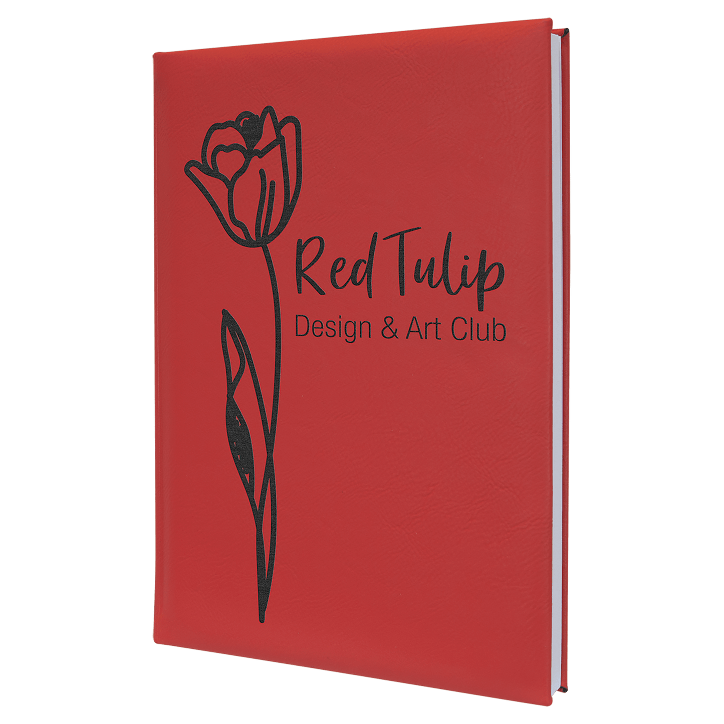7" x 9 3/4" Laserable Leatherette Sketch Book with Unlined Notepad