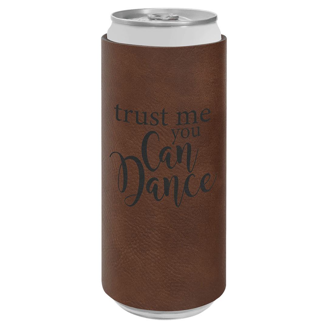 Laserable Leatherette Slim Beverage Holder