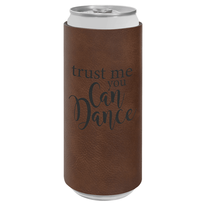 Laserable Leatherette Slim Beverage Holder
