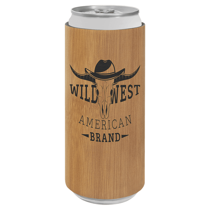 Laserable Leatherette Slim Beverage Holder