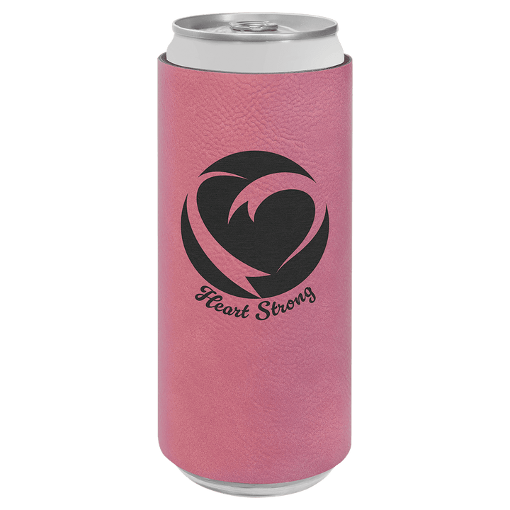 Laserable Leatherette Slim Beverage Holder