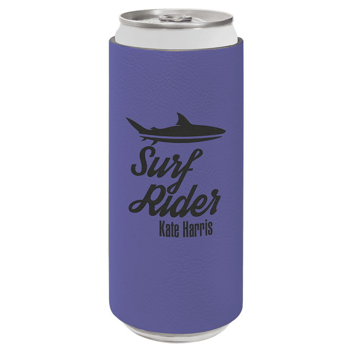 Laserable Leatherette Slim Beverage Holder