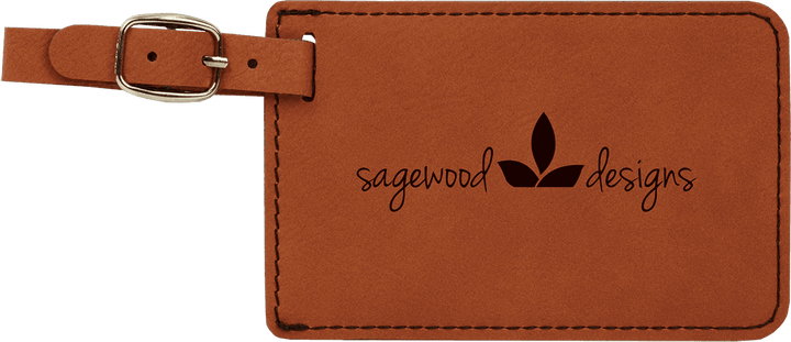 4 1/4" x 2 3/4" Laserable Leatherette Luggage Tag