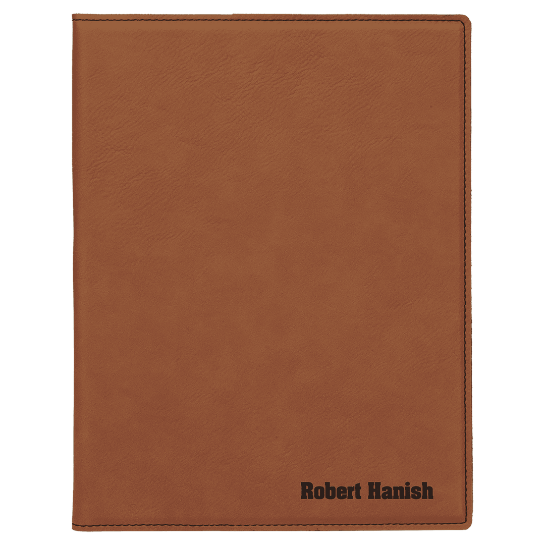 7" x 9" Laserable Leatherette Small Portfolio with Notepad