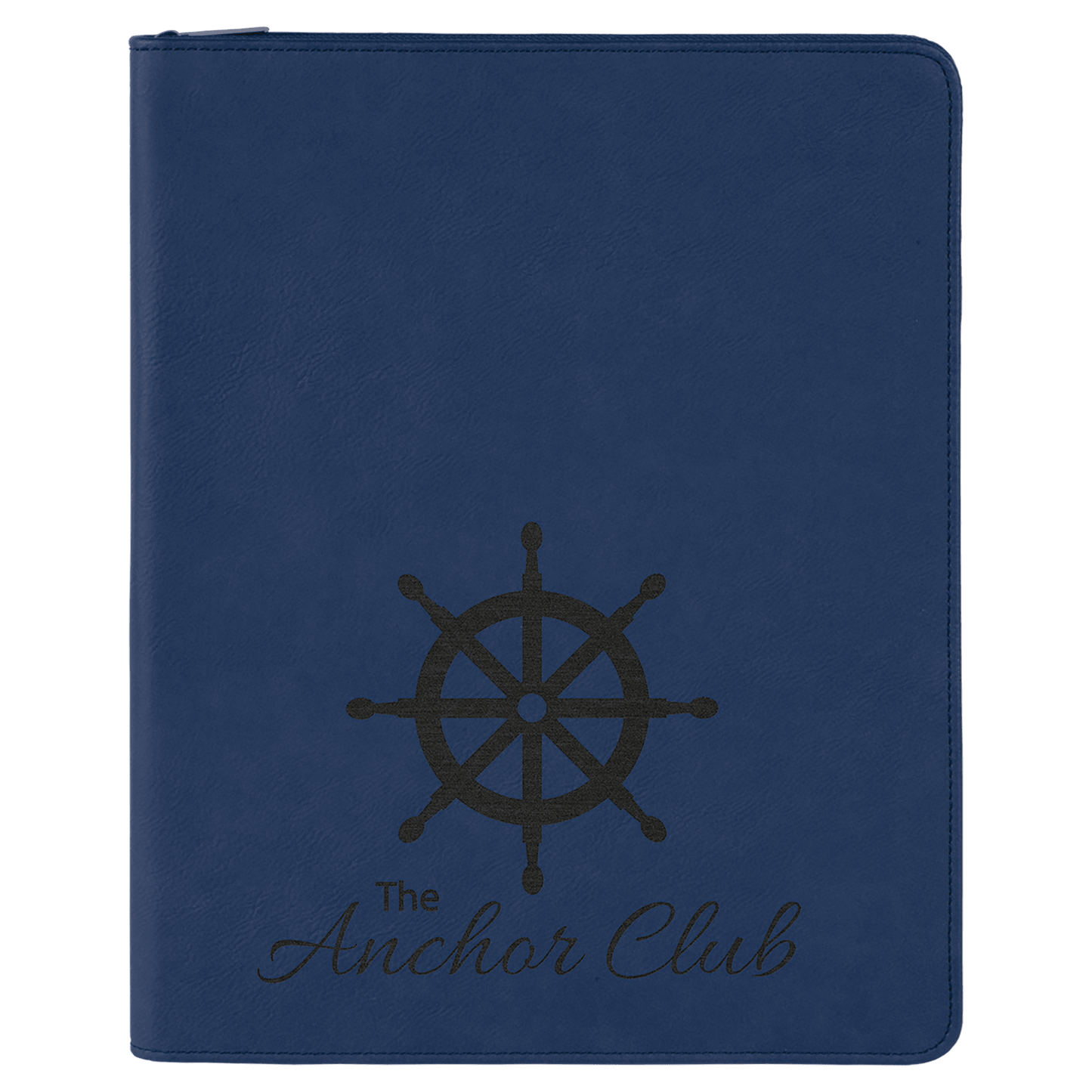9 1/2" x 12" with Zipper Laserable Leatherette Portfolio with Notepad