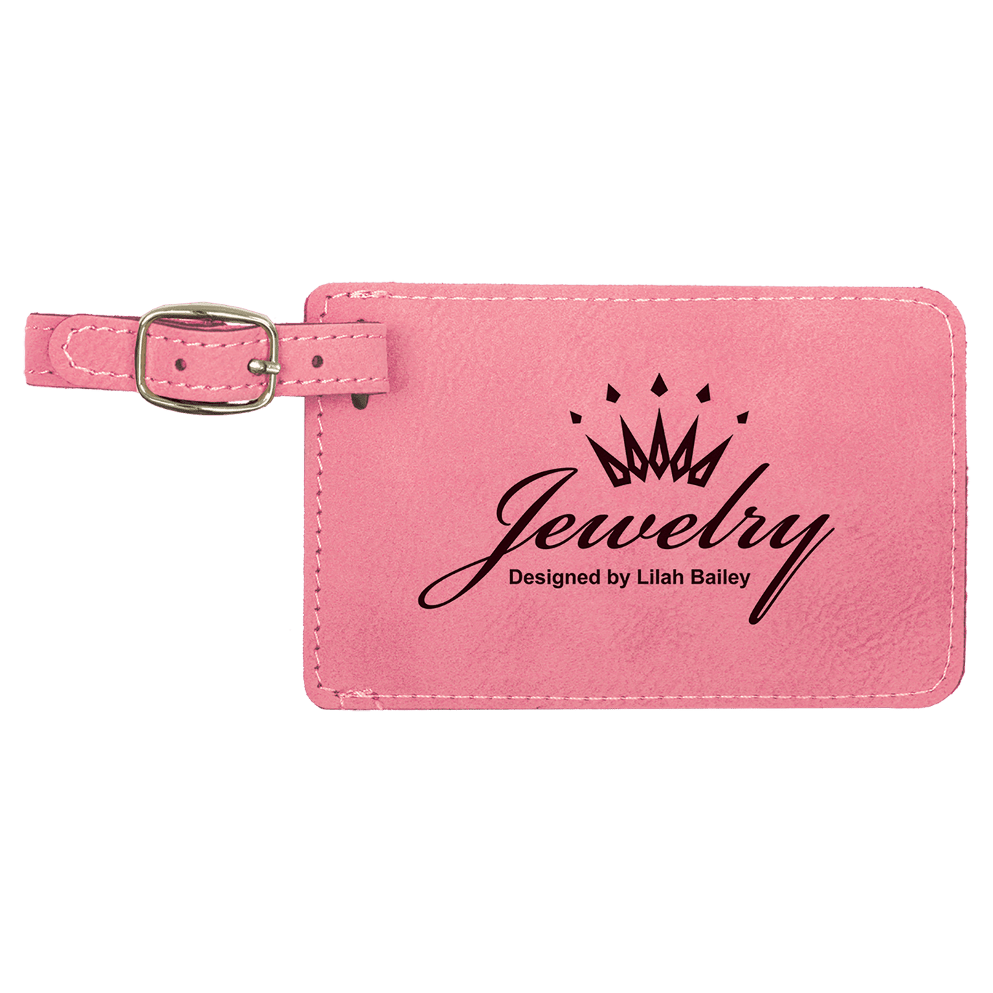 4 1/4" x 2 3/4" Laserable Leatherette Luggage Tag